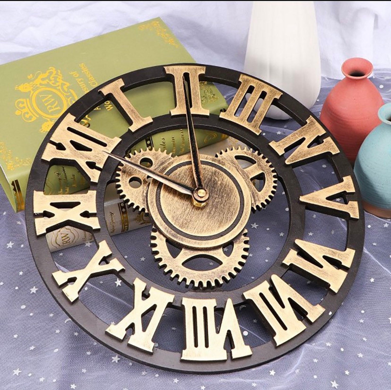 Industrial Decorative Hanging Wall Clock Custom Made 3D wall Etsy