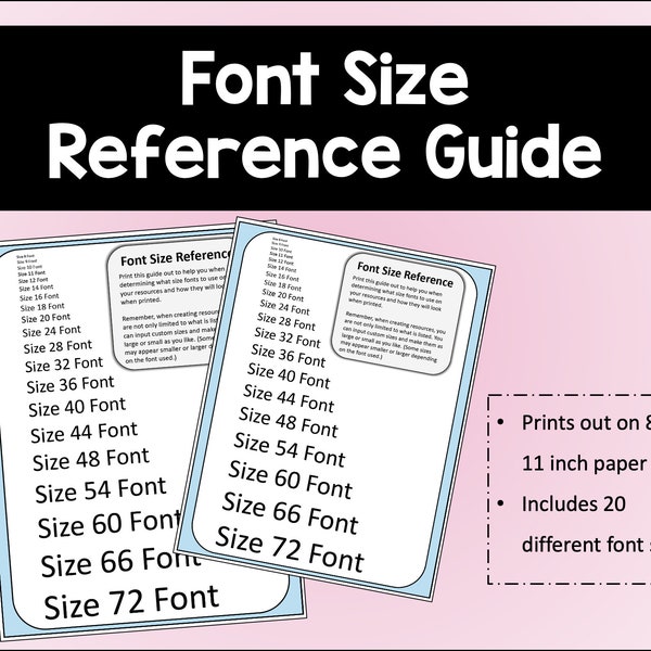 Writing Font Guide Font Guide - Etsy