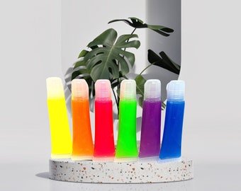 Bunter Lipgloss Squeeze Tube, Neon Duftklarer Glanz