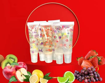 Clear Fruit Slices Lip Gloss Squeeze Tube