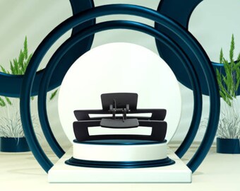 Matte Black Hair Claws Clips | Rectangle Claw Clip | Acetate Claw Clip