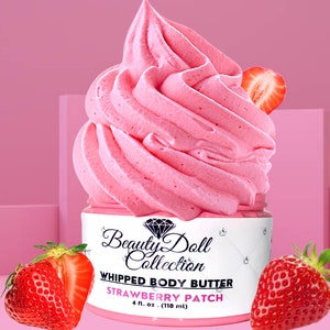 Whipped Body Butter, Strawberry Body Butter, Body Butter for all skin types, Body Butter Treatment, Shea Butter Cocoa Butter