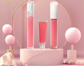 Pink Großhandel Lipgloss Zauberstab Tubes & Squeeze Tubes, 4 Rosatöne