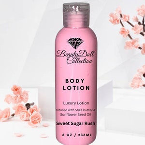 Loção para garrafas Sugar Rush, loção corporal luxuosa