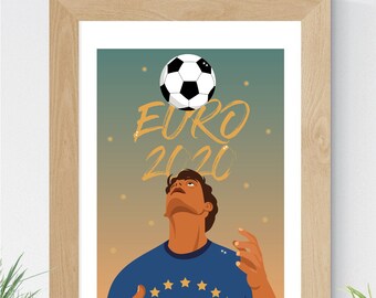 Euro 2020 Football Portrait / Illustration / Digital Portrait
