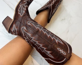 Cowboy western boots brown