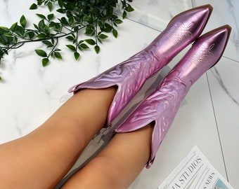 Cowboy western boots pink