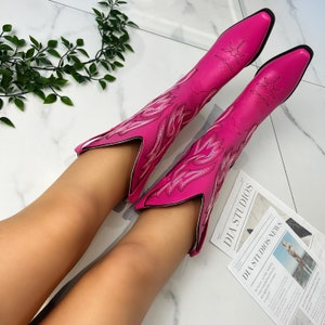 Cowboy western boots pink colourful