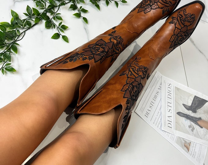 Cowboy western boots brown