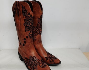 Cowboy western boots brown