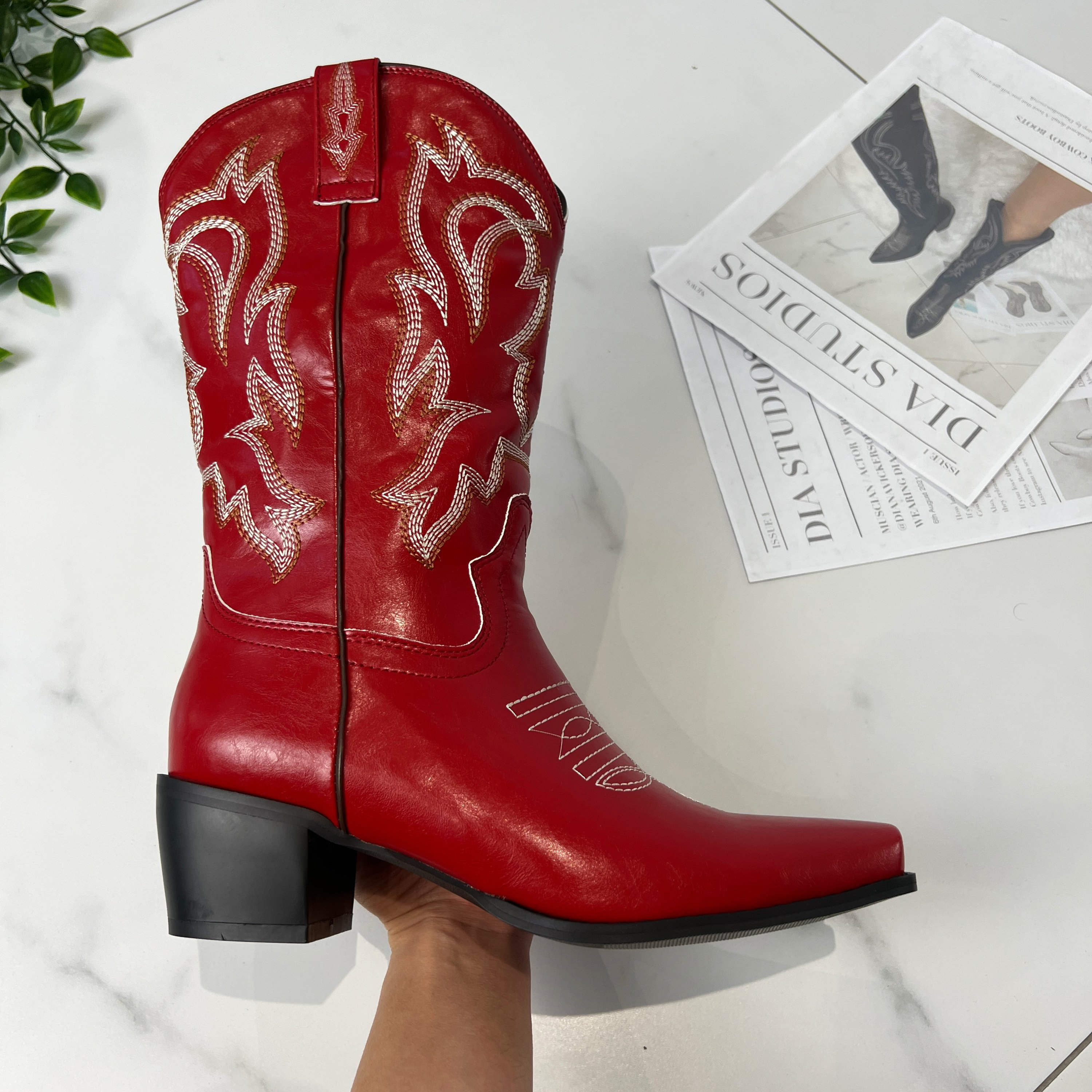 Buy Cowboy Western Boots Red Online in India 