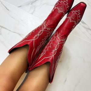 Cowboy westernlaarzen rood