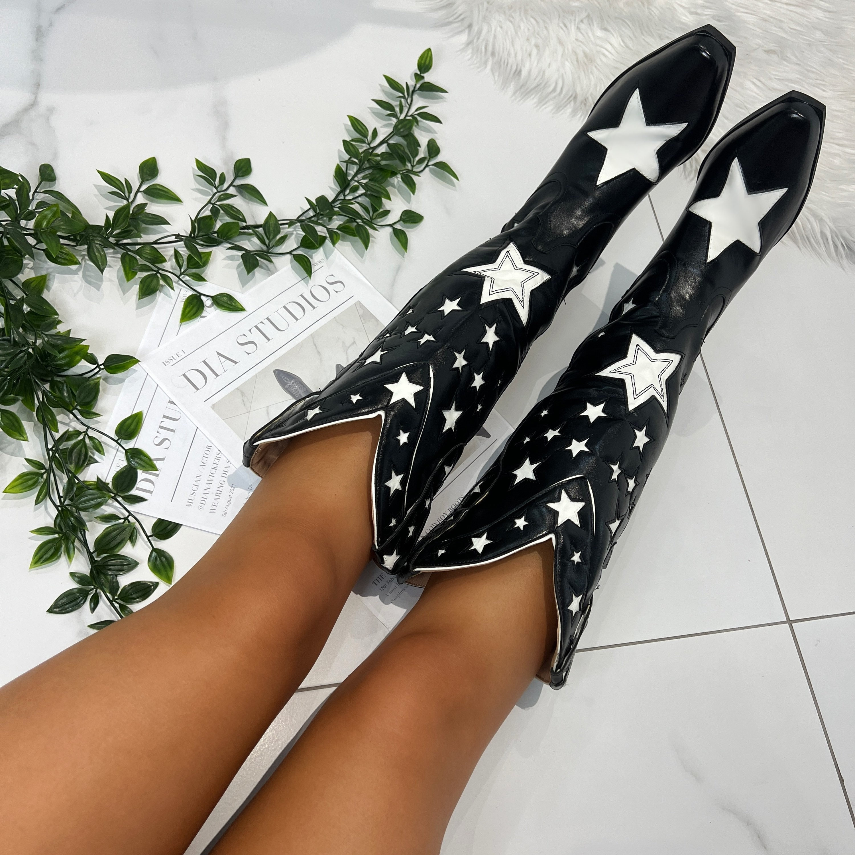 western boots knee high