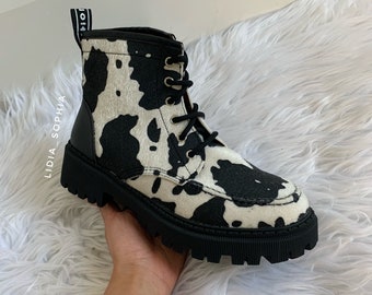 cow print boots