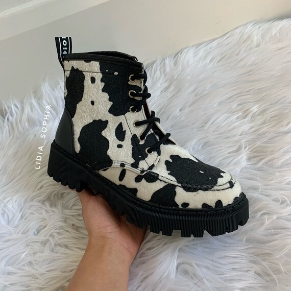 cow print boots men