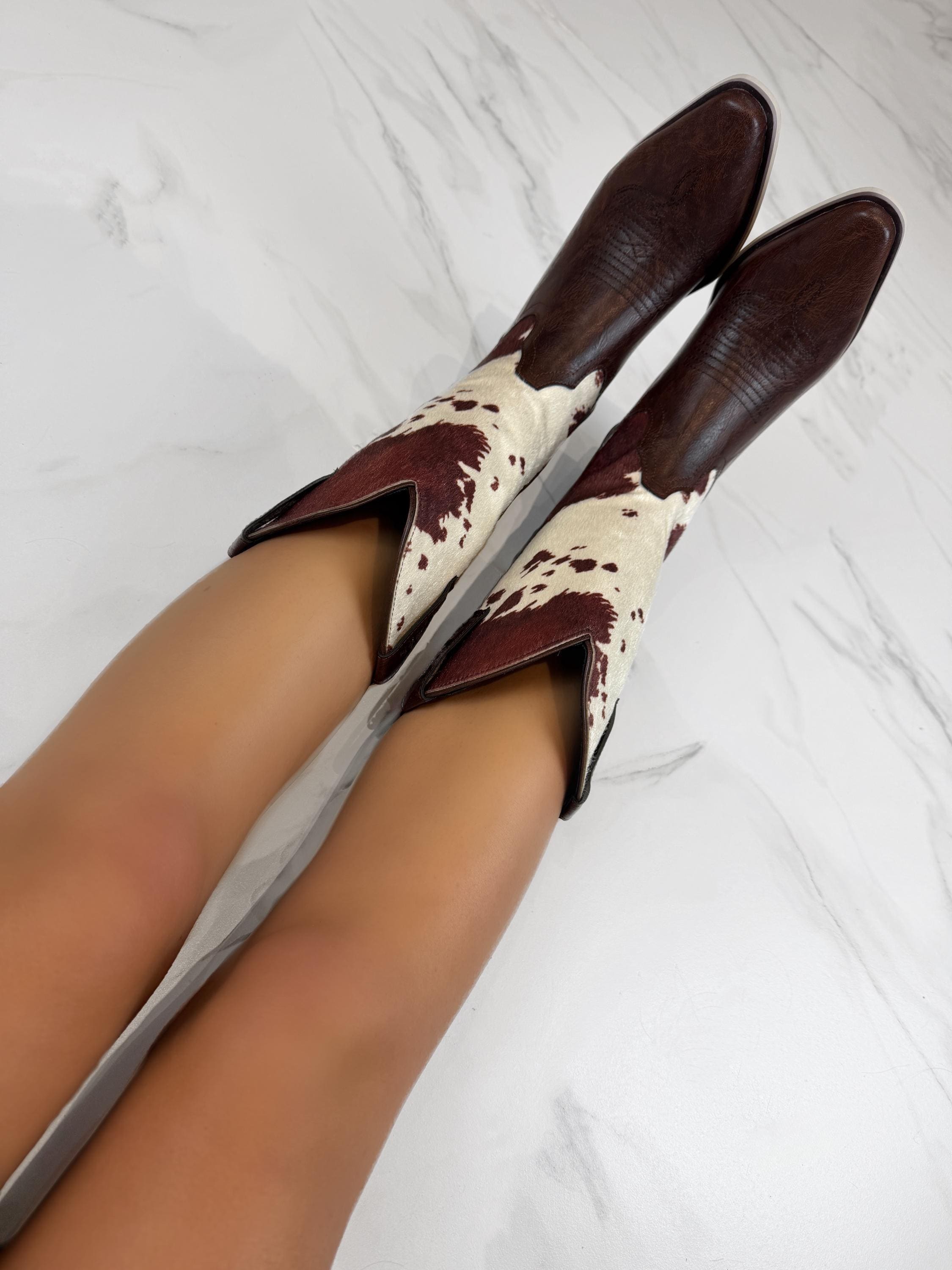 Cowhide Ankle Boots - Etsy UK