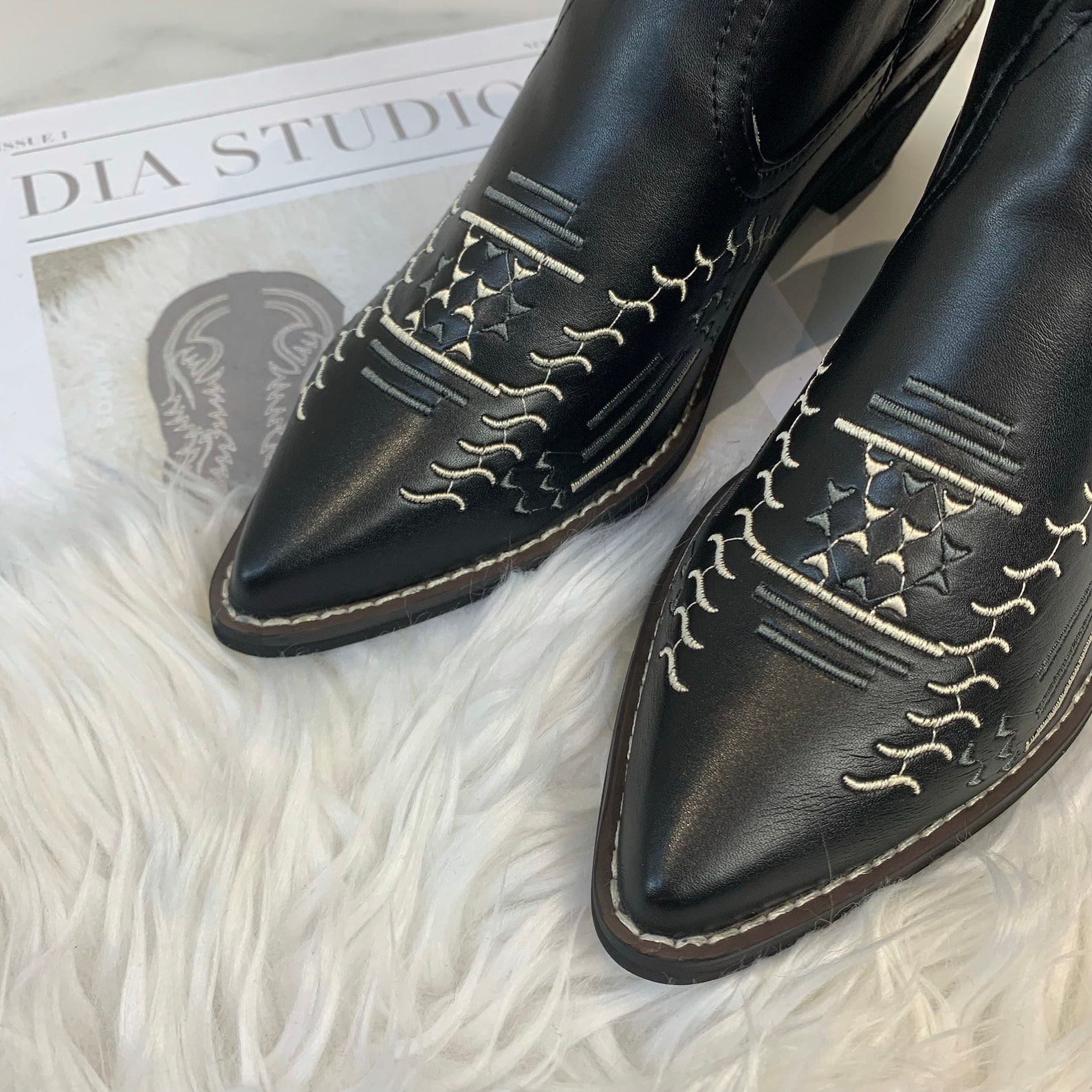 western boots black womens