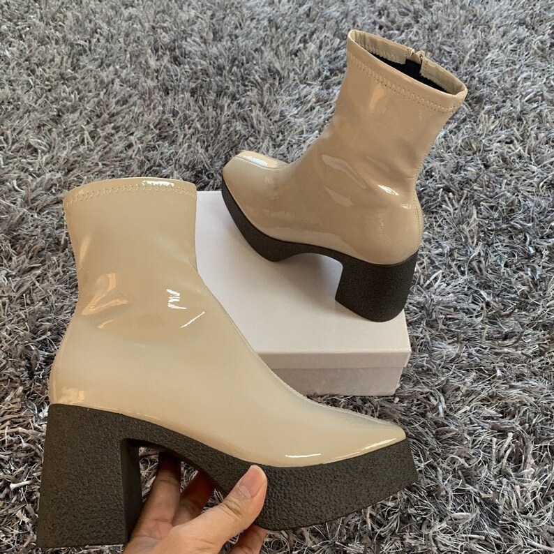 70s style platform heels