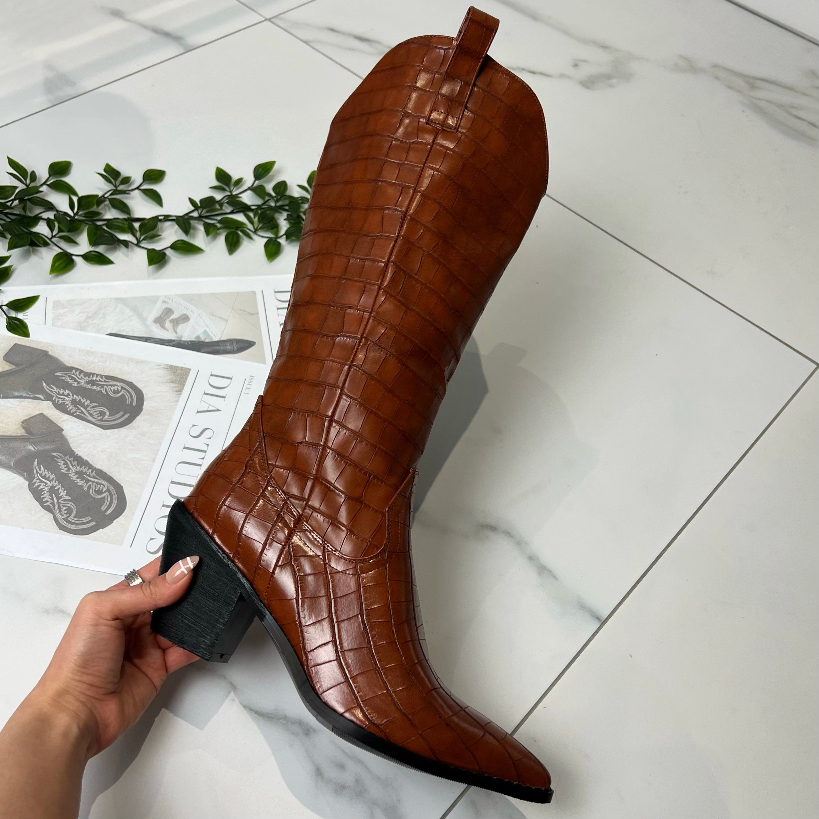 Cowboy western laarzen bruin - Etsy Nederland