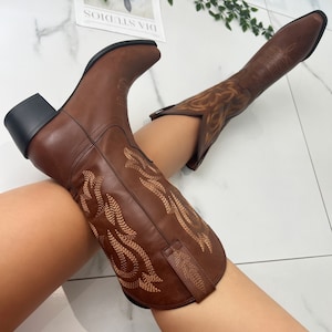 Cowboy western boots brown