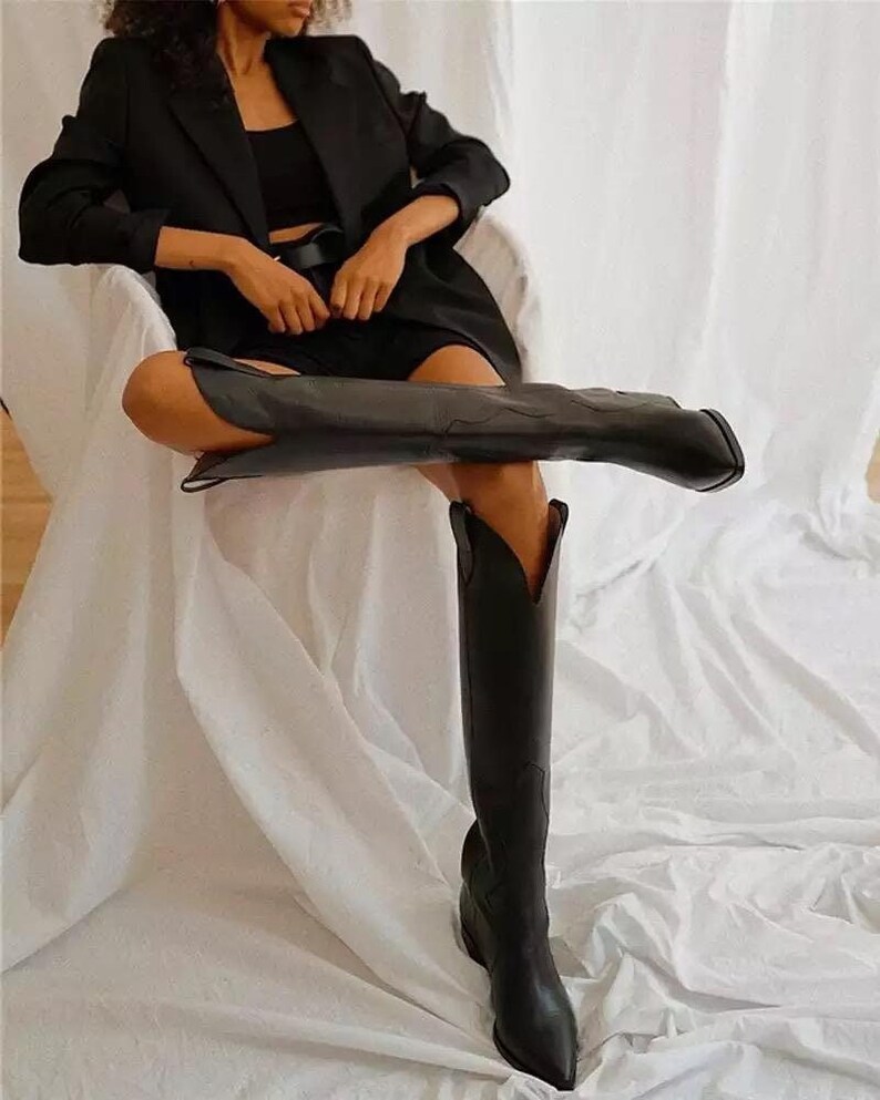 selected femme cowboy boots