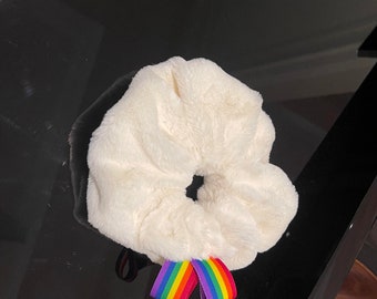 Rainbow Cloud Scrunchie