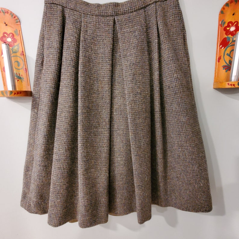 Vintage 1960's Green Tweed Wool Skirt - Etsy