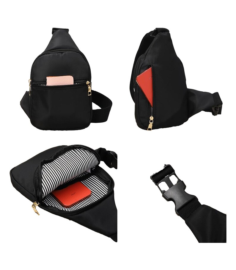 Minimalist Crossbody Sling Bag Solid Nylon Mini Sling Bag Minimalist