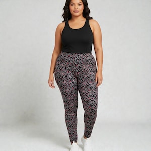 Plus Size Cheetah Print Leggings: High Waist Yoga Pants