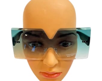 Óculos de Sol Oversized Sem Aro com Lentes Degradê: Óculos de Sol Femininos da Moda