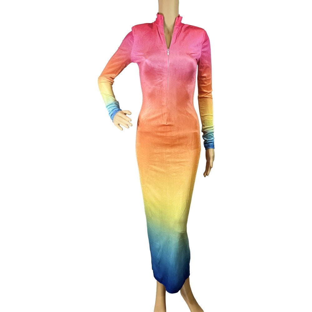 Rainbow Evening Gown - Etsy