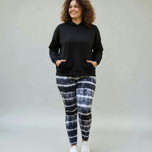 Plus Size Tie Dye Leggings Abstract Print Yoga Pants Womens Activewear Gym Workout Comfortable Stretchy