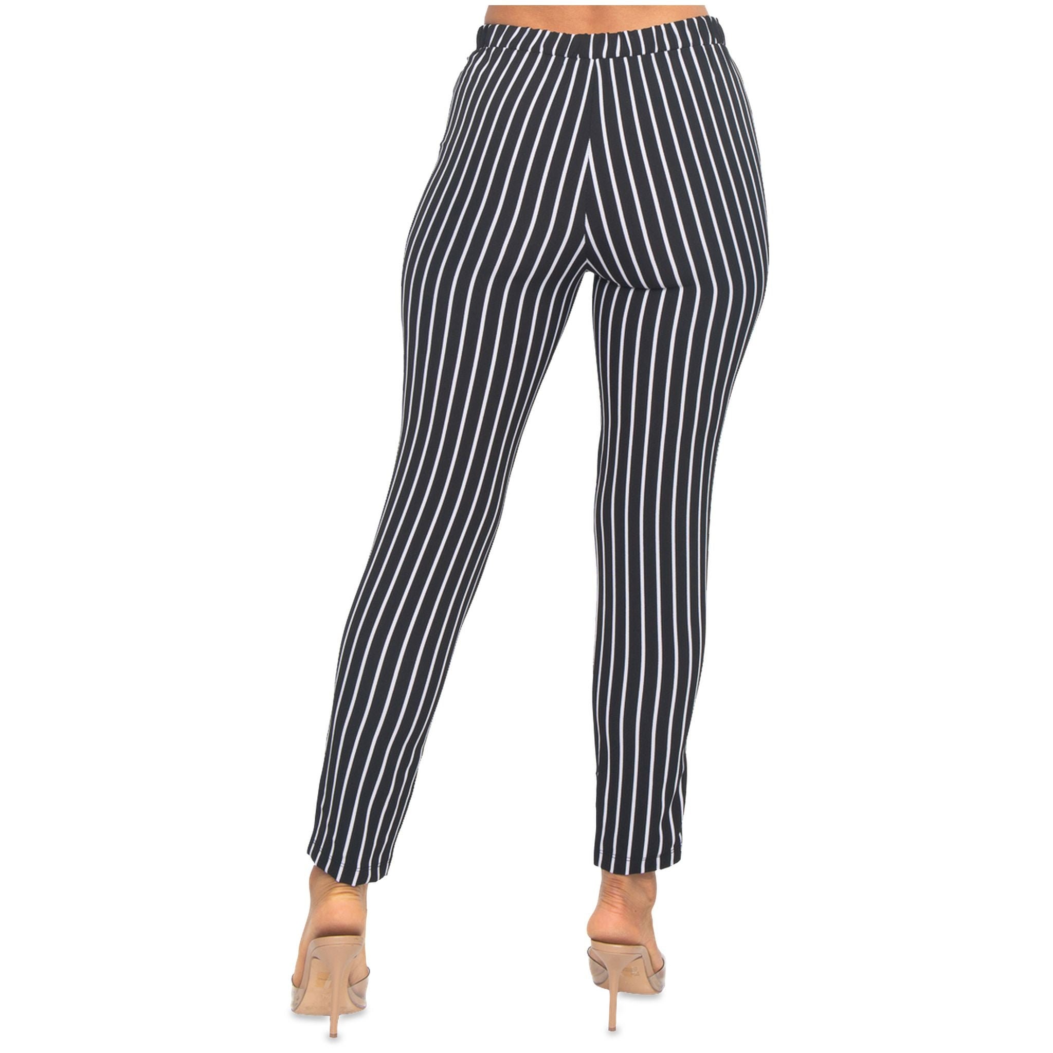 Black vertical striped pants hot sale