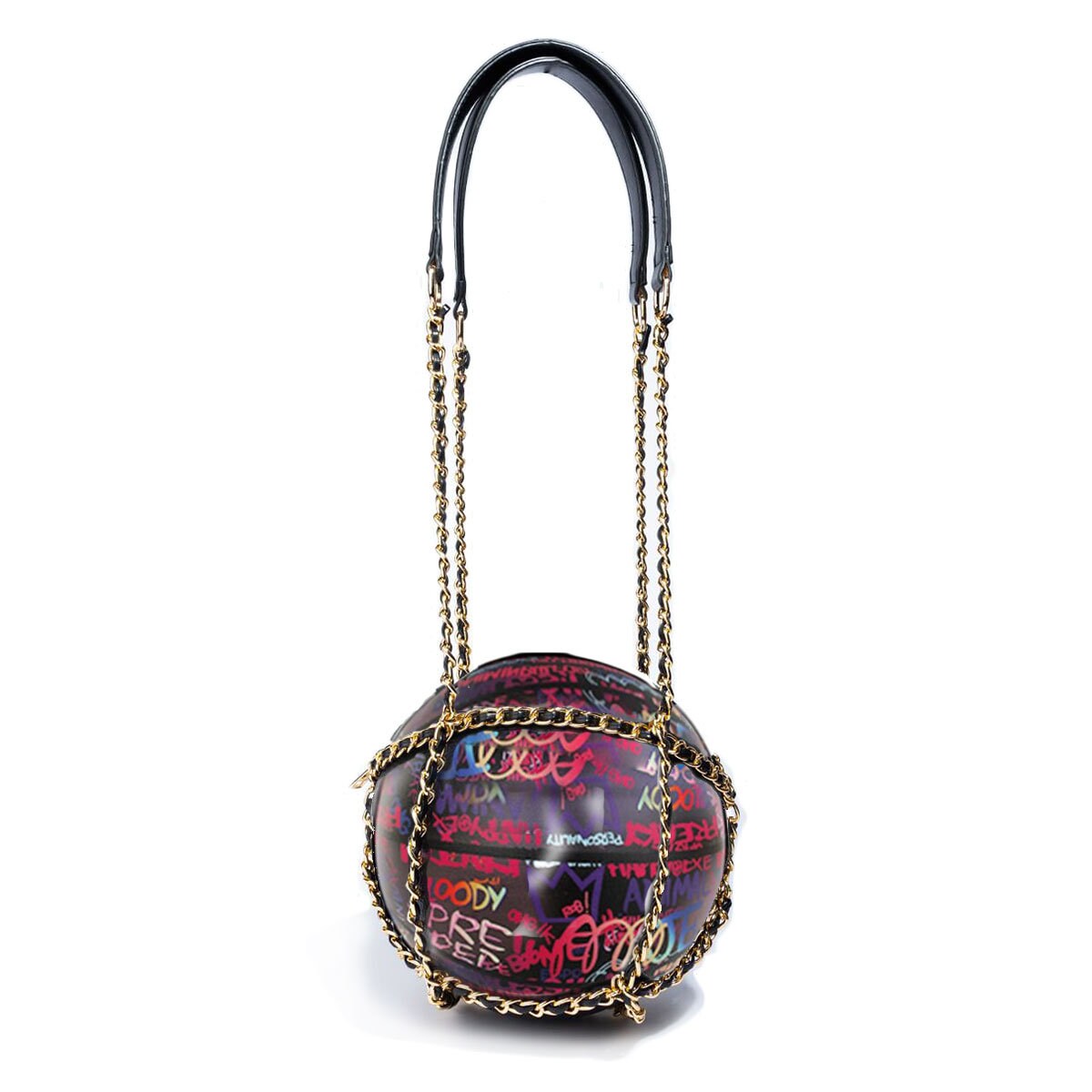 Women's Shoulder Bag, Novelty Bag, Basketball Shaped Chain Bag