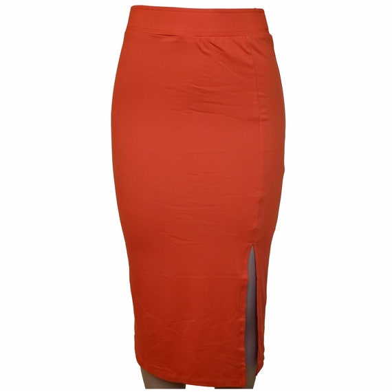 Gonna Tubino Arancione – Donna Taglia 44, Corta, Chiusura Cerniera, Occasione