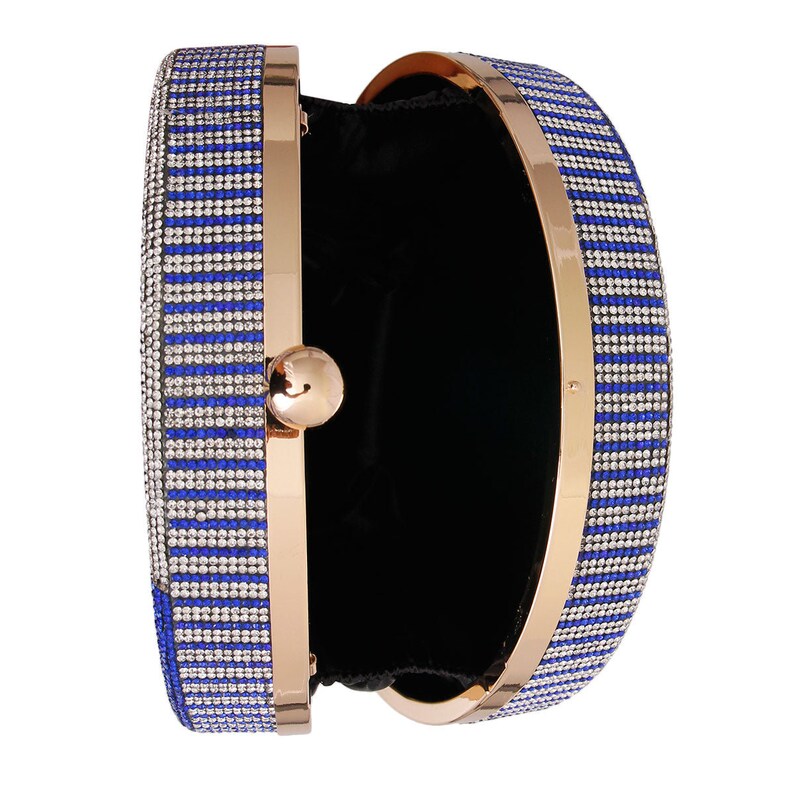 Blue Rhinestone Coin Purse round Clutch Evening Clutch cocktail Party