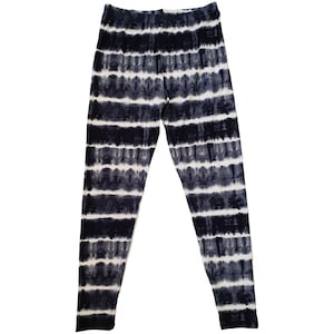 Women&#39;s Plus Size Black Tie Dye Print Yoga Leggings | Abstract Pattern Leggings | striped Running Pants