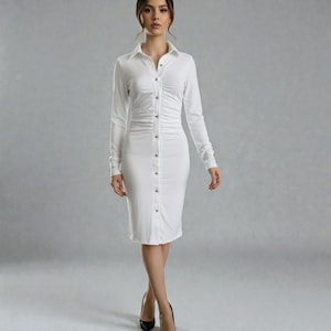 sachin and babi light blue dress Long Sleeve Lace Up Slit Bodycon Dress In BLACK main image 0