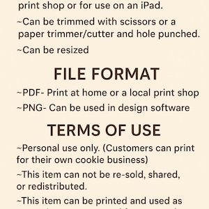 Cookie Order Form - Printable PDF & PNG (Digital Download) Includes 13 Designs - Decorated Sugar Cookies image 7