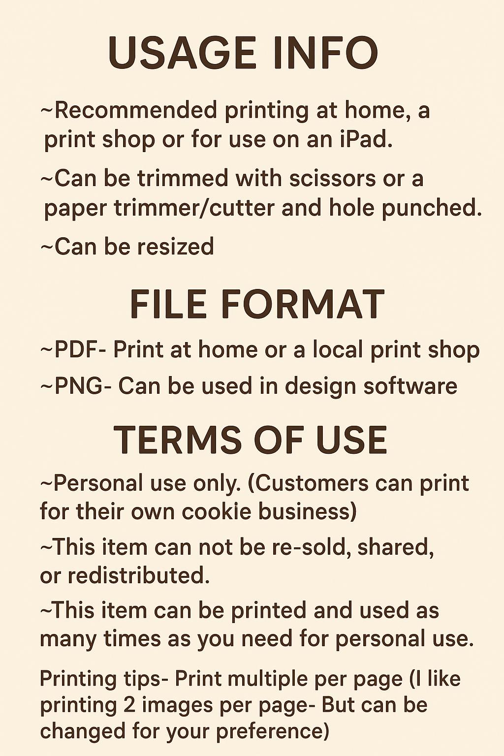Cookie Order Form - Printable PDF & PNG (Digital Download) Includes 13 Designs - Decorated Sugar Cookies image 7