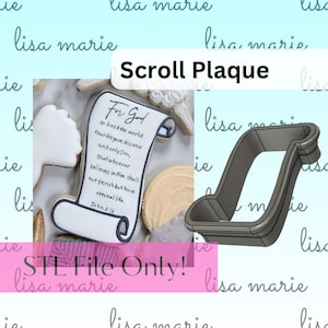 Scroll Plaque / Paper Scroll Cookie Cutter - Digital Download Only - Graduation- Celebration- Signing Day- College- High School- Grad