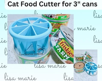 Cat Food Cutter / Divider for 3" opening (5.5oz) Cans- 8, 6, 5, 4 or 3 pieces portion control, pet food can cutter
