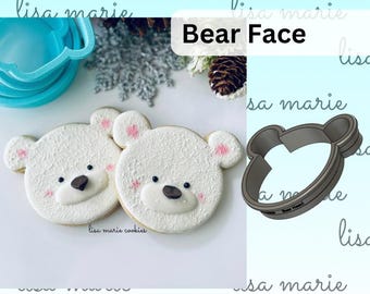 Bear Face Cookie Cutter - Polar Bear - Brown Bear - Bear Head - Great for Winter, Christmas, or Holidays