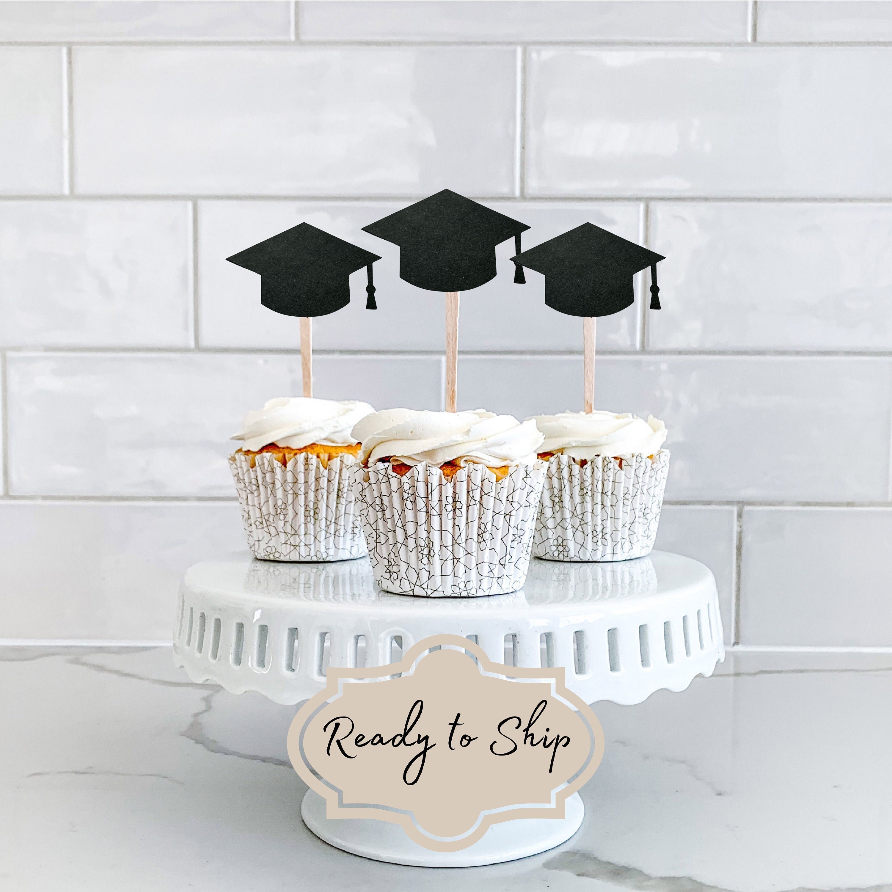 Graduation Party Decorations 2019 Graduation Cupcake Topper Set of 12 2019 Graduation Cupcake Pick Graduation Cap Cupcake Topper 