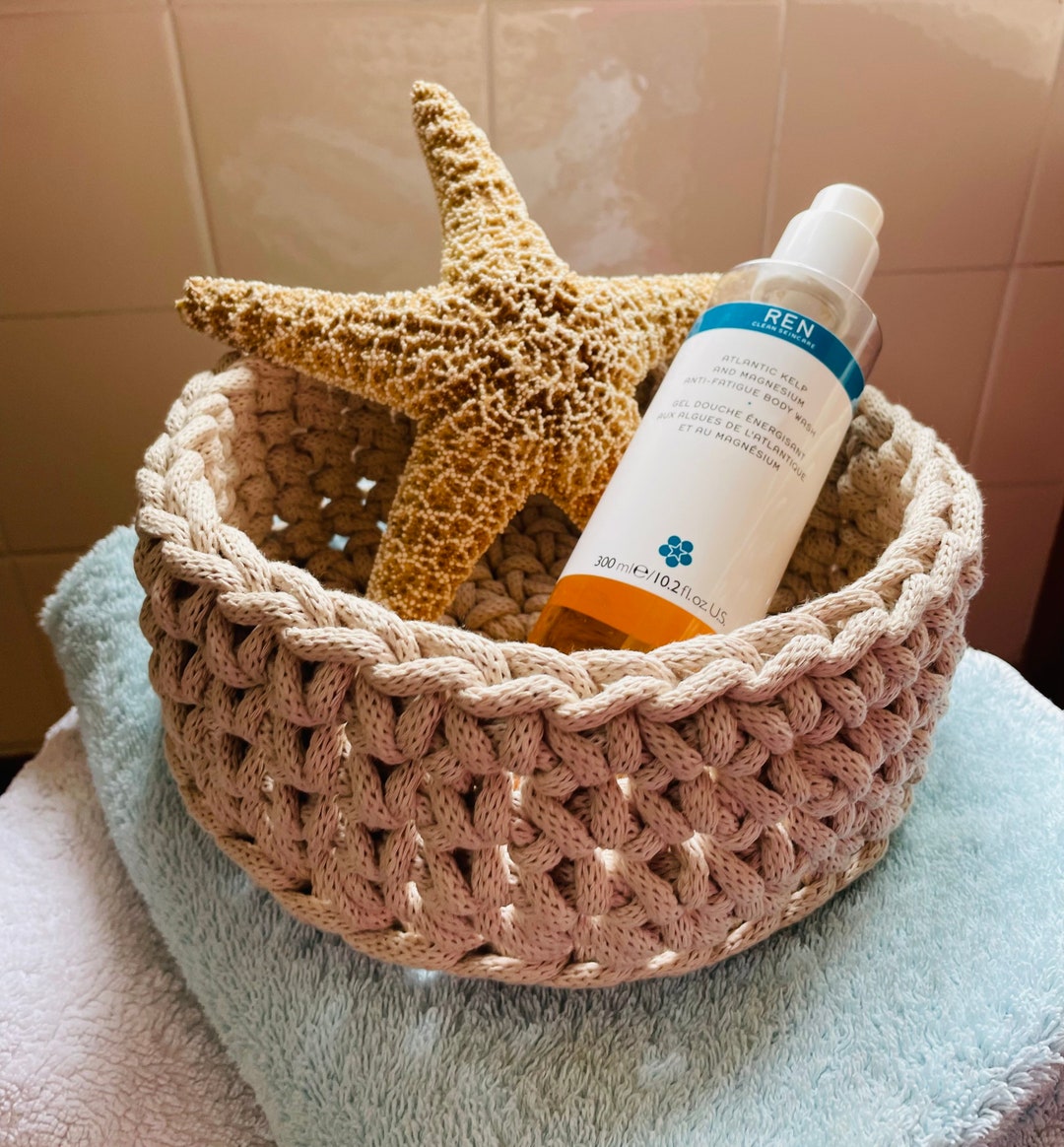 Cotton Storage Basket 30cm Base Etsy UK