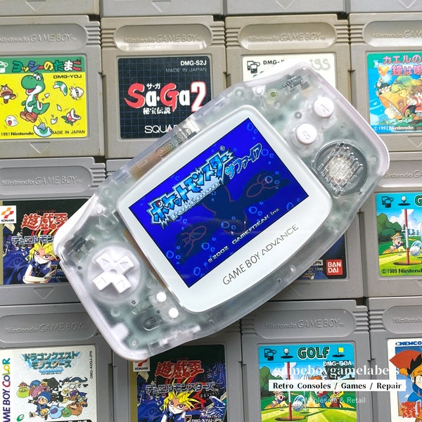 The Latest Tech! No Dust! Gameboy Advance GBA Clear Shell with new Funnyplaying IPS v3 gba mod Backlit LCD console