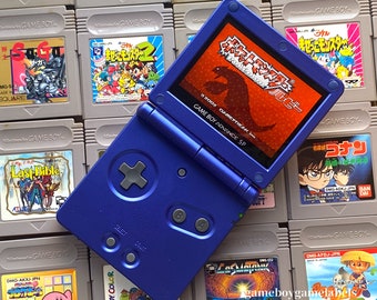 We Use Fedex for Free delivery! Gameboy Advance SP Gbasp Blue theme Shell with new Funny Playing IPS Kits Backlit LCD console