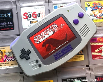We Use Fedex for Free and Fast delivery !!! Rare Snes Color !! Gameboy Advance GBA Shell with new IPS v2 gba mod Backlit LCD console Active
