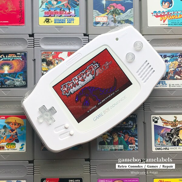 We Use Fedex for Free and Fast delivery ! Cool White Tone !! Gameboy Advance GBA Shell with new IPS v2 gba mod Backlit LCD console