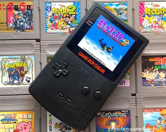 The Latest Tech! Gameboy Color GBC Black Shell (logo color can change) Shell with new Funny Playing IPS 2.0 Kits Backlit LCD console